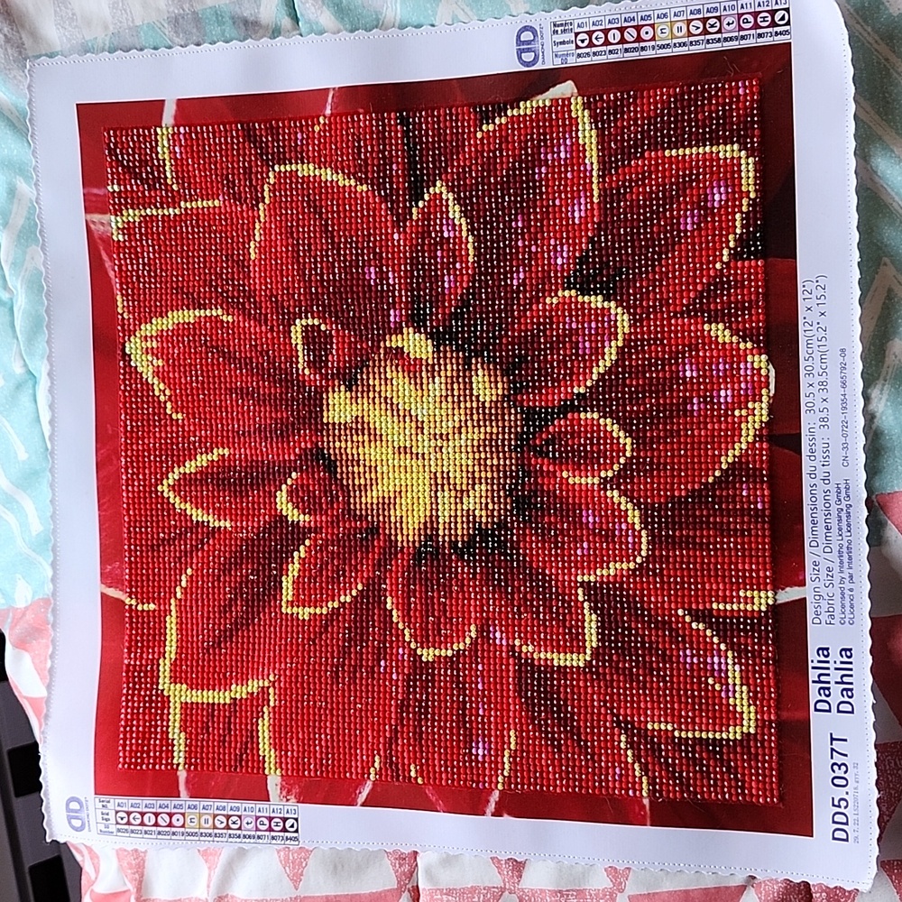 Diamond Art diamond painting- Dahlia